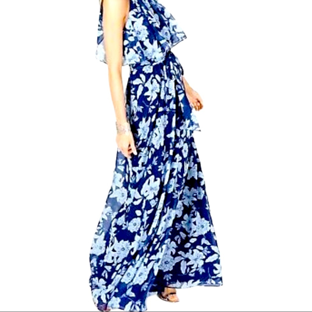 INC International Concepts Blue Floral Dress